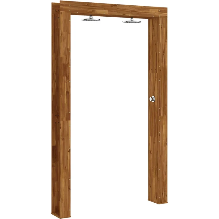 vidaXL Gartendusche 226 cm Massives Akazienholz und Edelstahl Natur 903114 – Bild 2