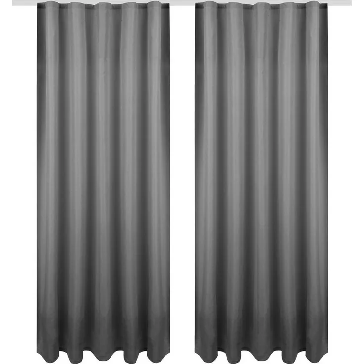 Bestlivings Gardine "Ellen" mit Universalband (2 St), Kräuselband, blickdicht, in moderner Satin-Optik, einfarbig, modern, waschbar bei 30°C