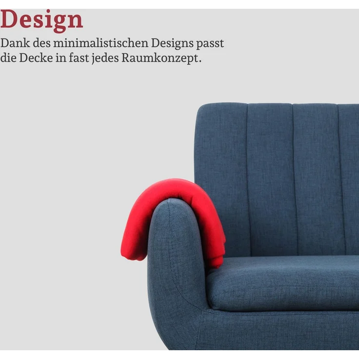 Fleecedecke mit Kedernaht - 130x170 cm Dunkelrot – Bild 5