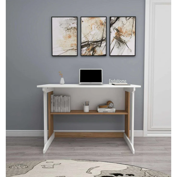 Skye Decor 'Pillar - Atlantic Pine, White' Schreibtisch, Atlantik-Kiefer / Weiß, 100 x 74,3 x 55,5 cm – Bild 2