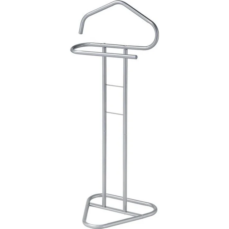 IDIMEX Herrendiener CAMILO, Stummer Diener Kleiderablage mit Hosenbügel aus Metall hellgrau – Bild 3