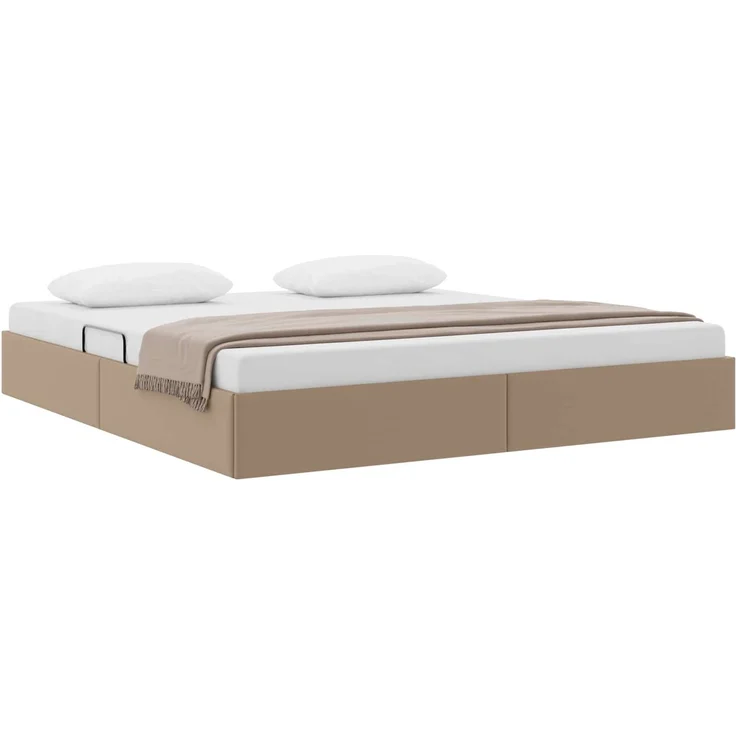 vidaXL Ottoman Bettgestell Cappuccino 180 x 200 cm Kunstleder 3442785 – Bild 3