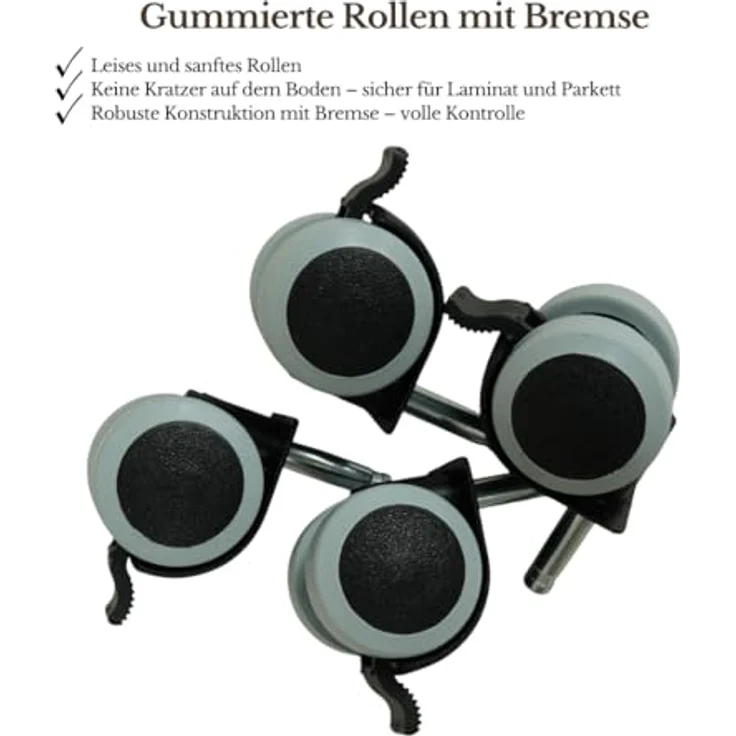 WIKLINOPOL Stubenwagen Lena aus Weide – Babywiege mit Rollen, Matratze, Baldachin & Bettwäsche aus Waffelstoff mit Gänse, handgefertigt, grau Moseskorb – Bild 10