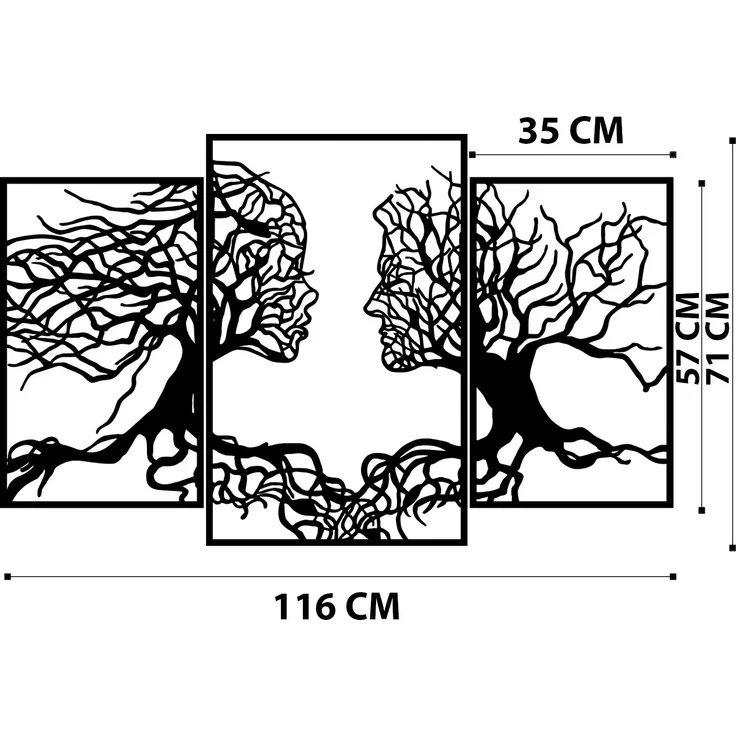 Wallity Wanddekoobjekt 100% METAL (Thickness: 1,2mm), 116 x 71 cm Z1114 – Bild 6
