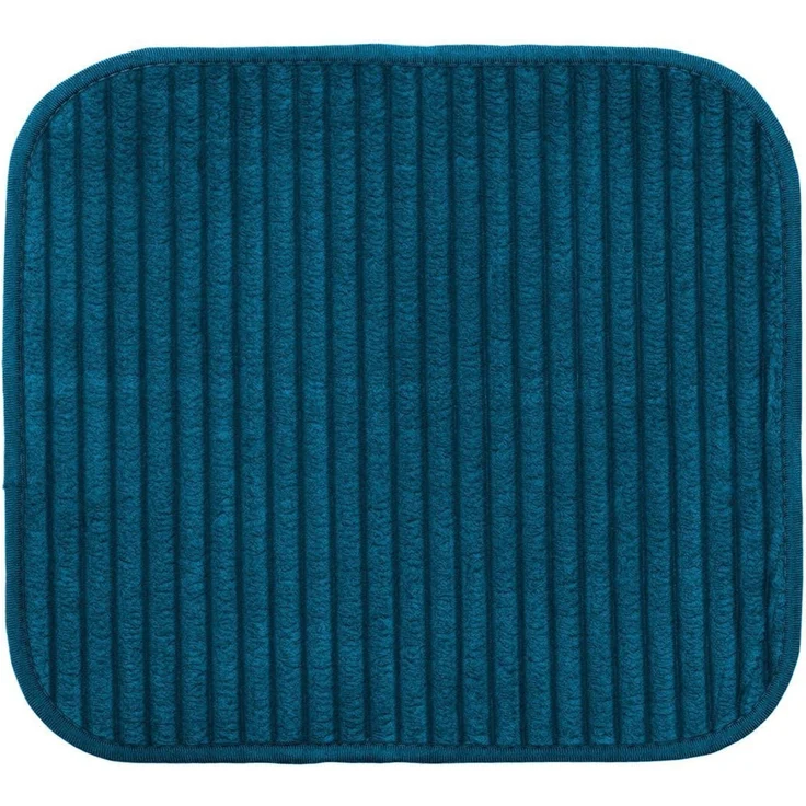 Gözze Badematte Berlin, Höhe 7 mm, rutschhemmend beschichtet, fußbodenheizungsgeeignet, Polyester, rechteckig, Badteppich, Uni Farben, Cord Optik, waschbar