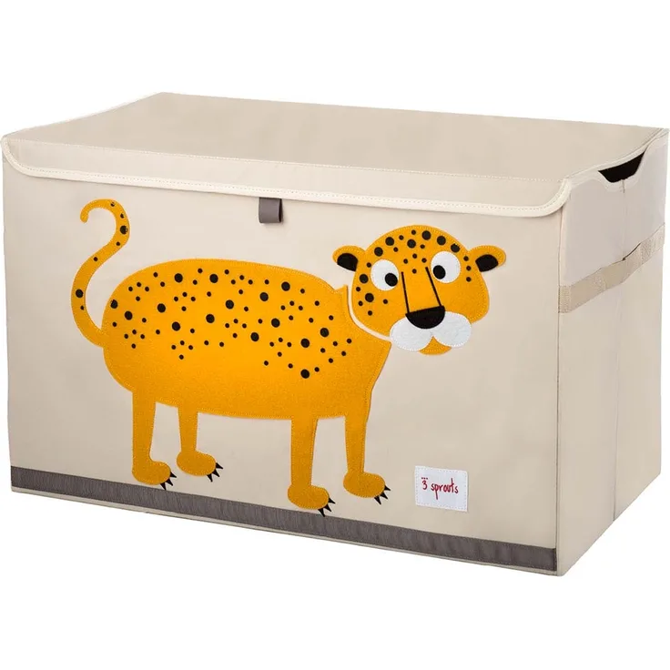 XL Aufbewahrungskiste fürs Kinderzimmer, Leopard, 38 x 61 x 37 cm, von 3 sprouts