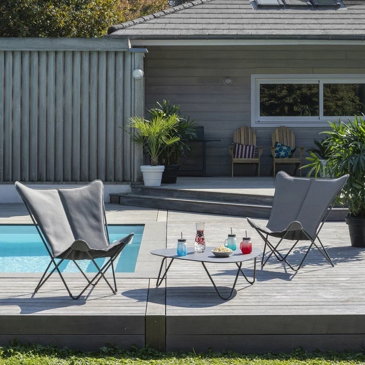 Lafuma Butterfly Chair Pop Up XL Sessel Becomfort beige Moka – Bild 7