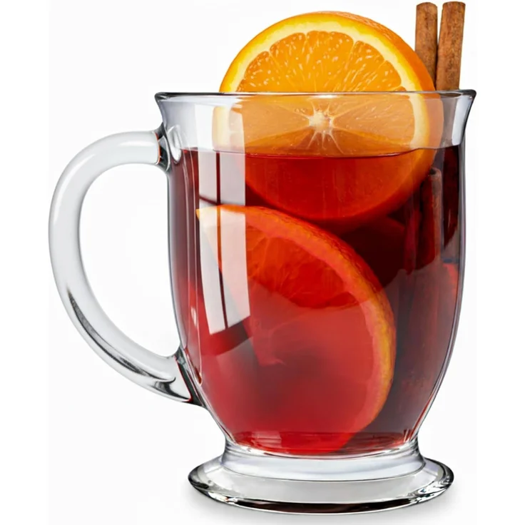 KONZEPT Teeglas Teegläser mit Henkel, Kaffeegläser, Cocktailgläser 400 ml, 6-tlg, Set 4/6 Stk. Perfekt für Tee, Kaffee, Glühwein, Cappuccino – Bild 1
