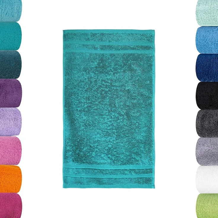 Lavea Gästehandtuch Bali, 30x50cm aus 100% Bio-Baumwolle, einzigartig weiche Gästetücher mit Aufhänger (Set, 6-St), hochwertiges und nachhaltiges Premium Gästetuch – saugstarke Faser – Bild 1