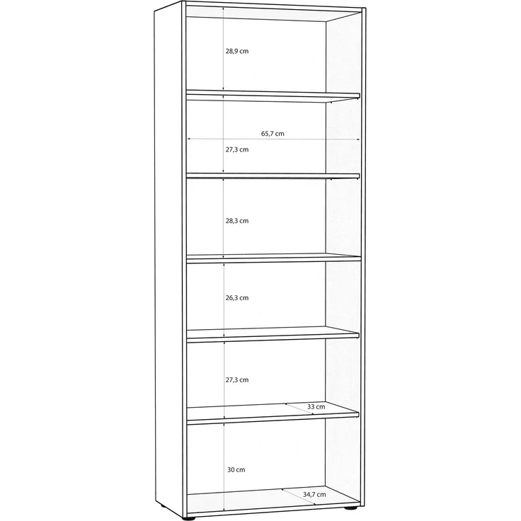 Forte NET306 Schuhschrank 70, moderner Flurschrank, 2-türig, 5 Regalböden, Flur, Diele, Abstellraum, Holzwerkstoff, Kaschmir|Beige, 68,7 cm breit x 181,1 cm hoch x 36,5 cm tief – Bild 7