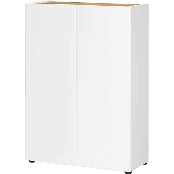 Germania Schuhschrank 1590-513 GW-Alviano, in Weiß/Navarra-Eiche-Nb, mit Platz für bis zu 12 Paar Schuhe, 74 x 105 x 33 cm (BxHxT) – Bild 4