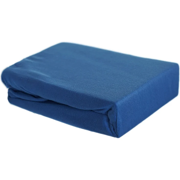 Thermofleece Spannbettlaken 140-160 x 200 cm + 30 cm mit Rundumgummizug - 125 gsm Dunkelblau – Bild 1
