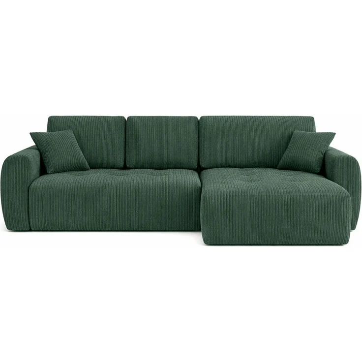 Kaiser Möbel Ecksofa mit Schlaffunktion und Bettkasten Ivo L aus Cordstoff Poso, Ecksofa mit Schlaffunktion, hoher Sitzkomfort,pflegeleichter Cordstoff,integrierter Stauraum – Bild 1
