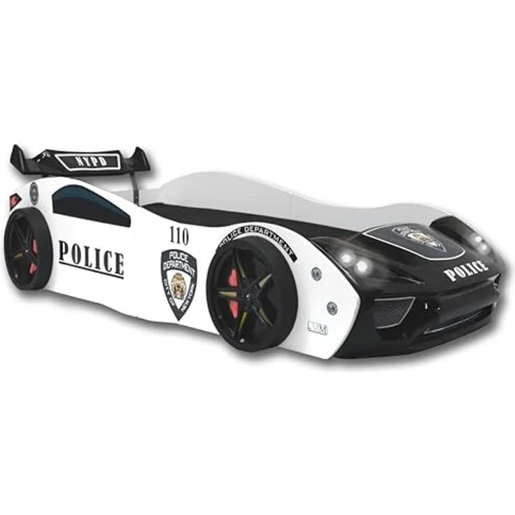 Autobett Kinderbett "Police" 90x200 inkl. Lattenrost – Bild 1