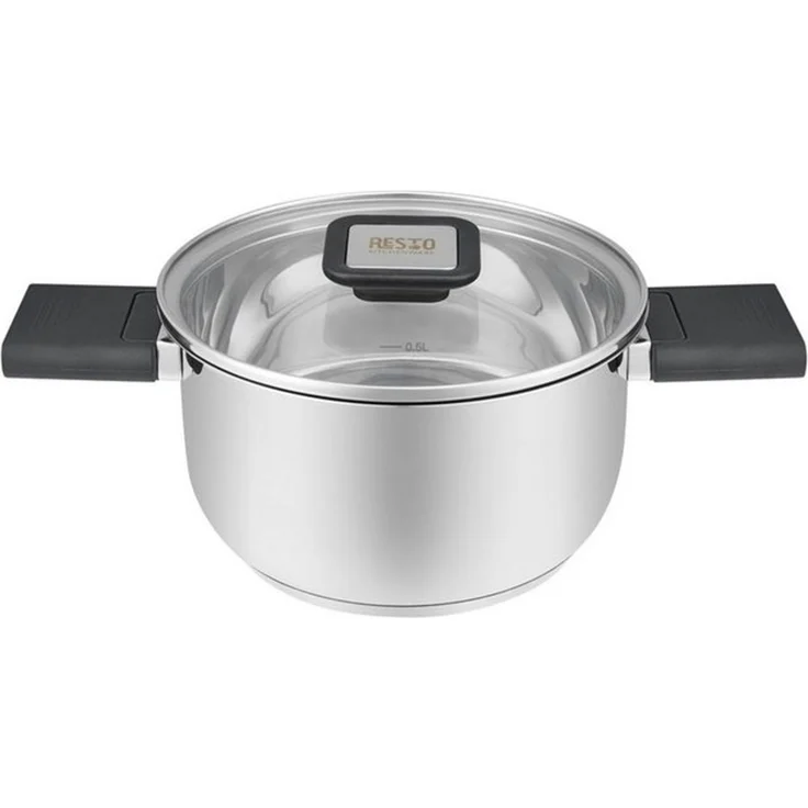 RESTO Kitchenware Kochtopf Anser, energiesparend und spülmaschinenfest, im Geschenkkarton, Edelstahl 18/10 (2-tlg), Geeignet für alle Herdarten, auch Induktion, mit klappbaren Griffen – Bild 4