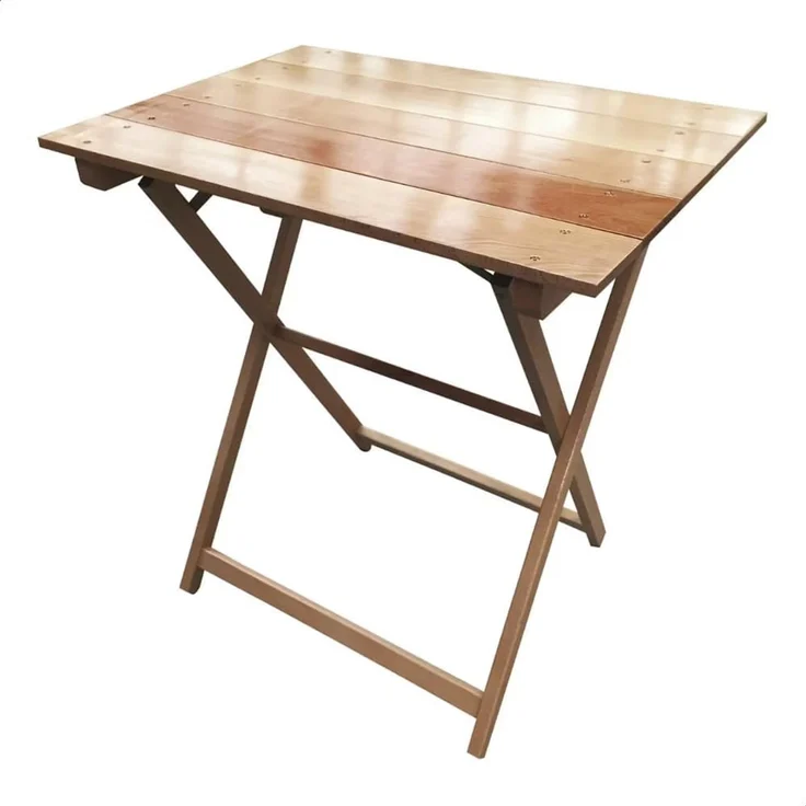 Aranaz Flexi-Tisch mit Lamellen, faltbar und tragbar, für den Außenbereich, ideal für Balkon, Garten, Terrasse, Camping, Patio, Picknick und Veranstaltungen, Mehrzweck, Holz, Lack, 50 x 70 x 76 cm – Bild 1