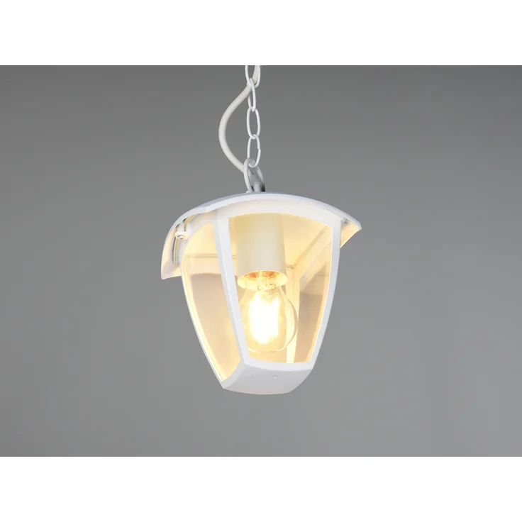 LED Außenhängeleuchte im Landhausstil aus Aluminium Weiß, 17x17cm – Bild 6
