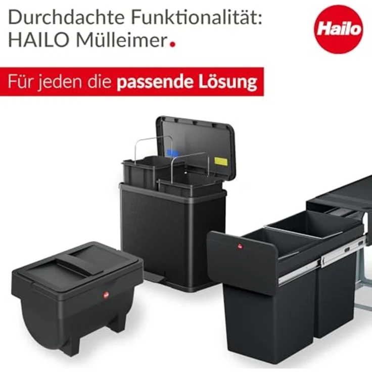 Hailo Mülleimer ProfiLine MSS design XXXL Stahl – Bild 5