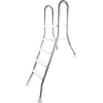 'Evolution' Poolleiter, für teilversenkte Becken bis 130 cm Tiefe, 1+4 Stufen, V2A Edelstahl Silber
