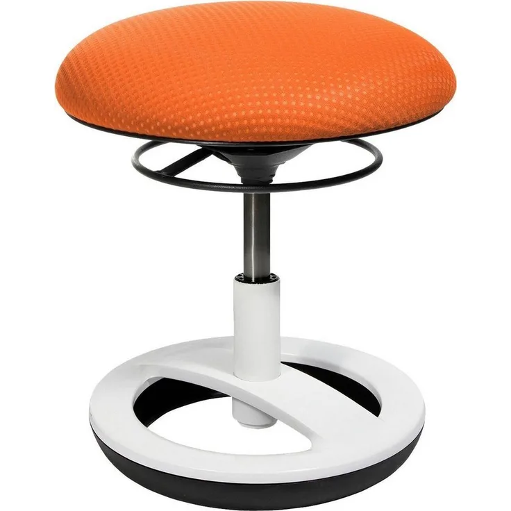 Topstar Kindersitzhocker Sitness Bobby Alu weiß lackiert orange