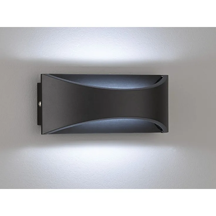 Fischer & Honsel 30379 LED Outdoor Wandleuchte Rio Schwarz 3000K IP54