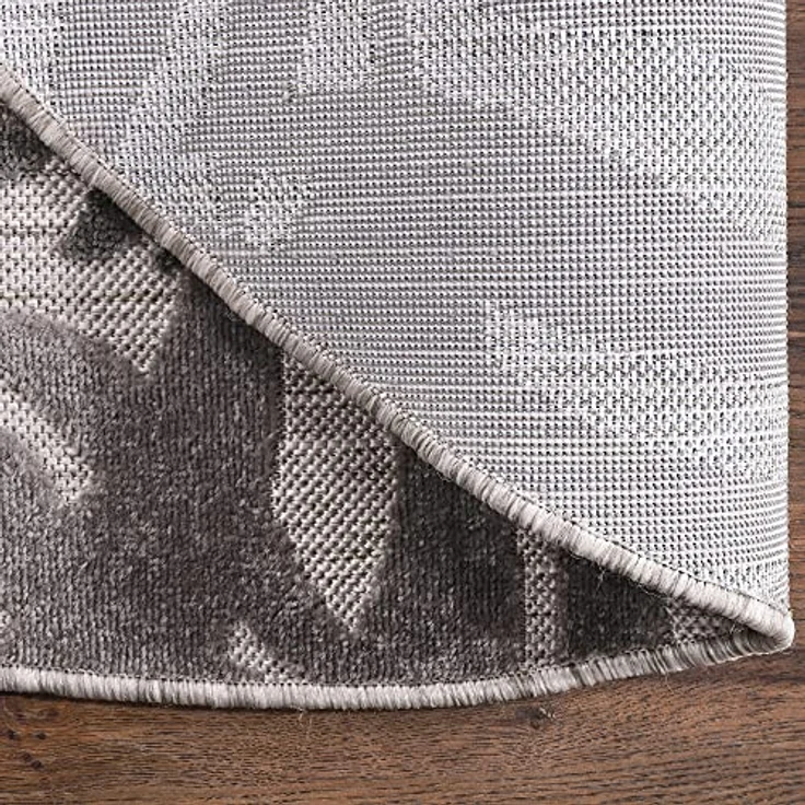 Sanat Teppich Floral Outdoor, rund, Höhe: 6 mm, In- und Outdoor geeignet, florales Design, Balkon, Terasse – Bild 5