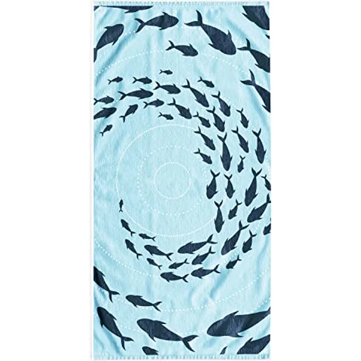 DecoKing Strandtücher Badetuch Handtuch Strandtuch XXL Badehandtuch Baumwolle, (1-St), Wendetuch – Bild 2