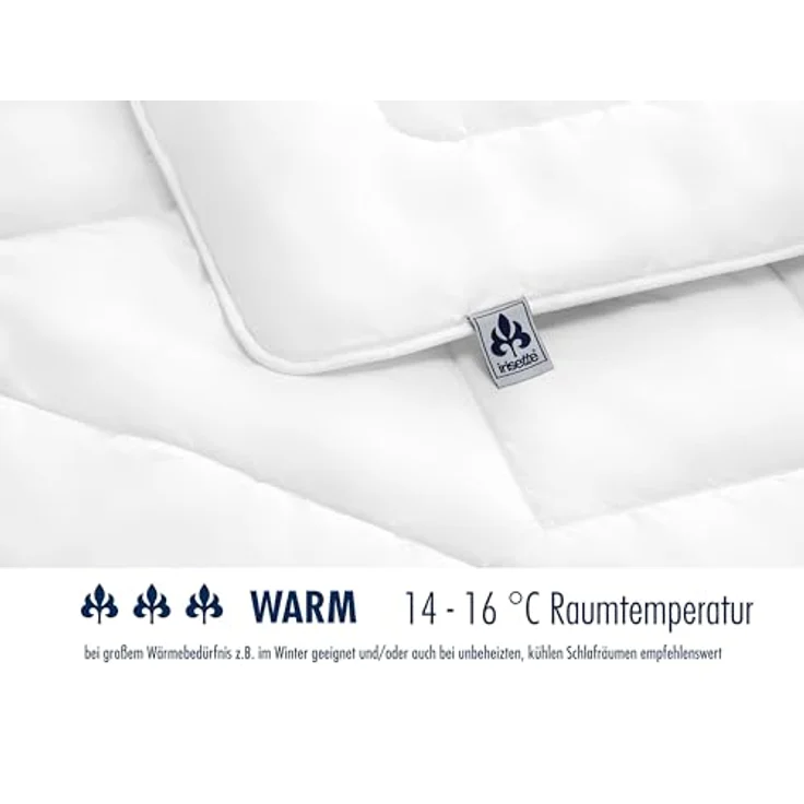 Badenia Bettcomfort Irisette Merino wash Steppbett Duo mit Baumwollbezug für den Sommer, 135x200 cm – Bild 5