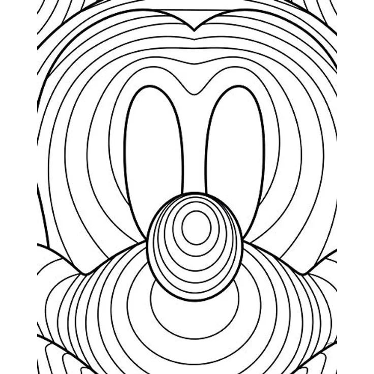 Komar Disney Wandbild Micky Maus Lines, Premium Kunstdruck für Kinderzimmer, 40x50cm, ohne Rahmen, fotorealistischer Druck, MADE IN GERMANY