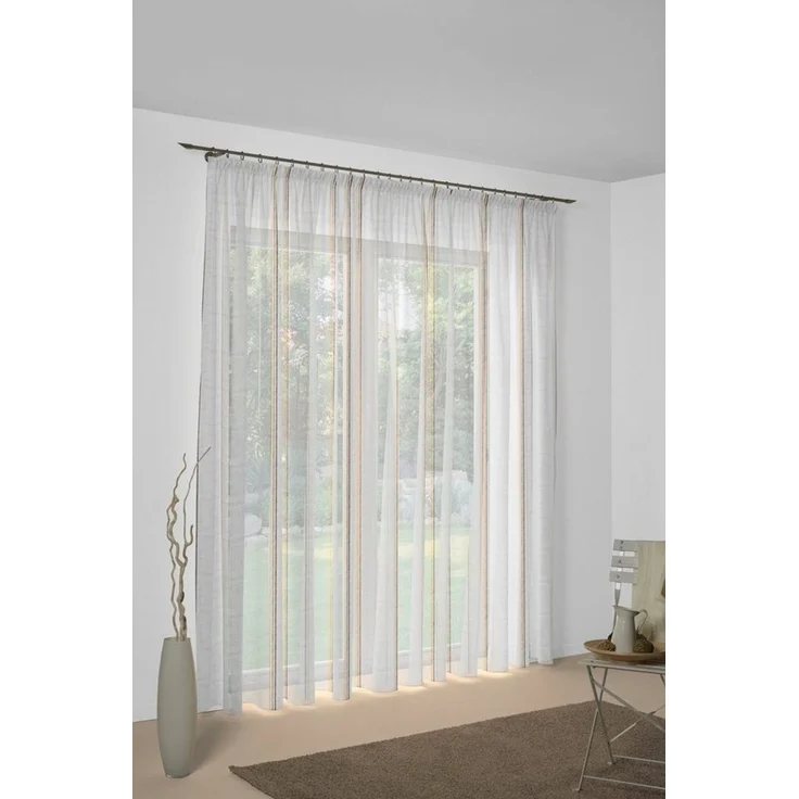 Wirth Vorhang Chloé (1 St), Faltenband, halbtransparent, Store – Bild 5