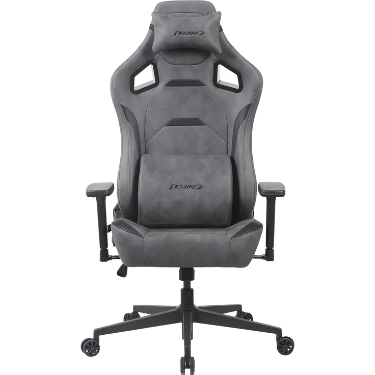 JUMMICO Gaming Stuhl ergonomisch mit 3D verstellbaren Armlehnen, Massagefunktion, Anthrazitgrau