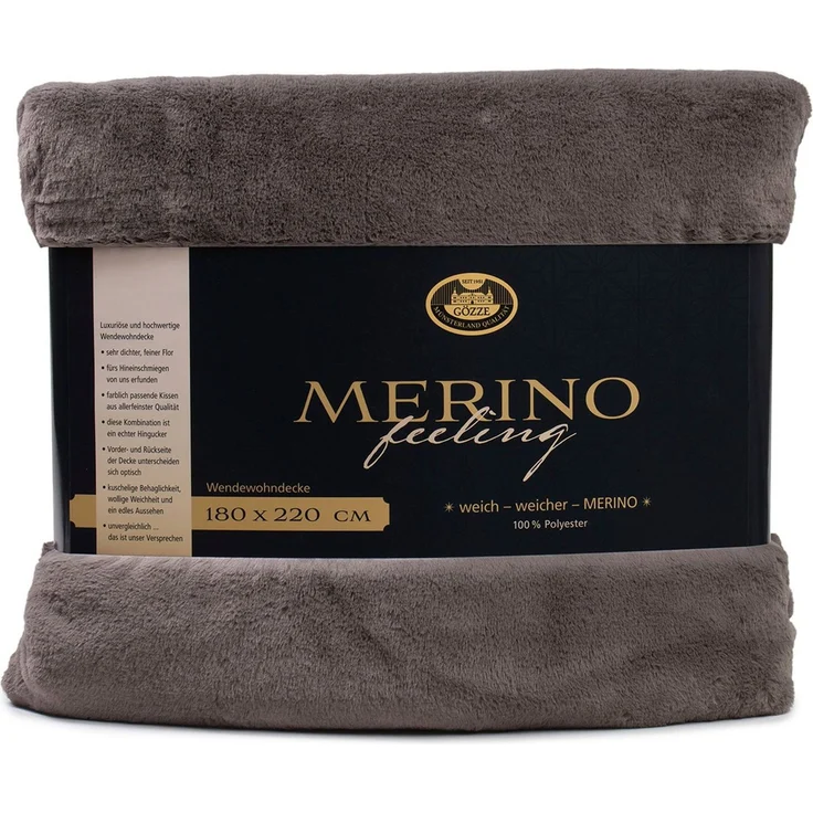 Wohndecke Merino Wendewohndecke, Gözze, kuschelig weich – Bild 3