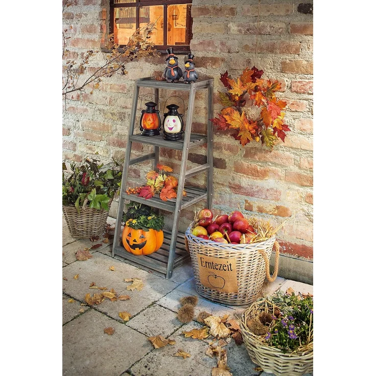 Holzregal "Leiter" Wandregal Ablageregal Regal Bücherregal Allzweckregal – Bild 6