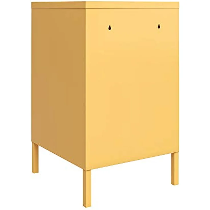 DHP Furniture Dorel Home Novogratz Cache Beistelltisch mit Schließfach, Metall, Gelb, Einheitsgröße – Bild 4