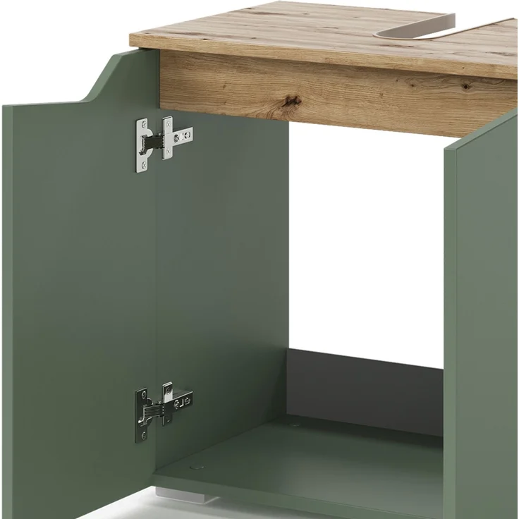 Waschbeckenunterschrank Marelle Grün/Artisan 60 x 57.5 cm mit 2 Türen Vicco – Bild 5