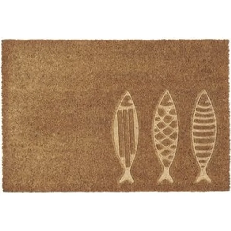 Ib Laursen - Fußmatte Türmatte Fußabtreter Fische Natur Kokos PVC 2806-00 – Bild 4