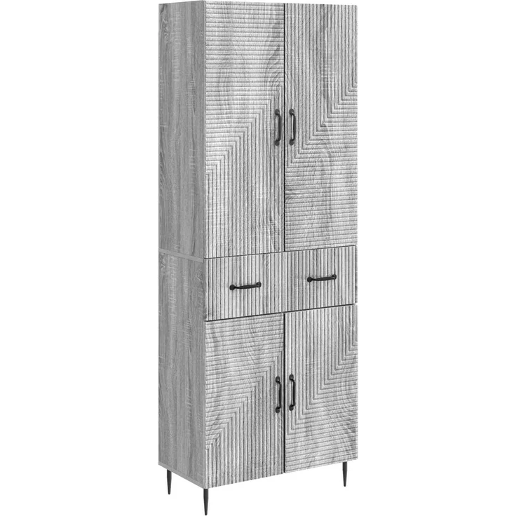 vidaXL Schrankset 2 pcs Grau Sonoma 66 x 34,5 x 89,5 cm Holzwerkstoff 3416670 – Bild 1