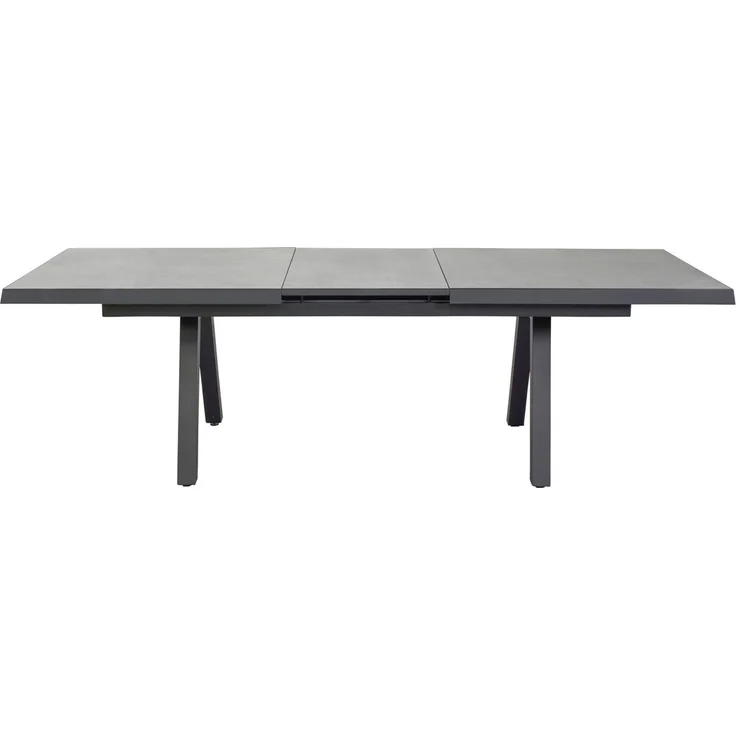 SONDRINO Ausziehtisch 100x200, Tischplatte: Keramik, Beton-Optik schräge Kante,Alu-Gestell anthrazit – Bild 4