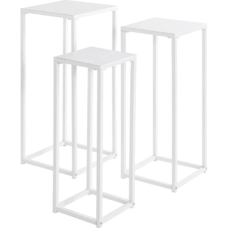 HAKU Blumentisch in weiß, Metall - 22x61x22cm (BxHxT)