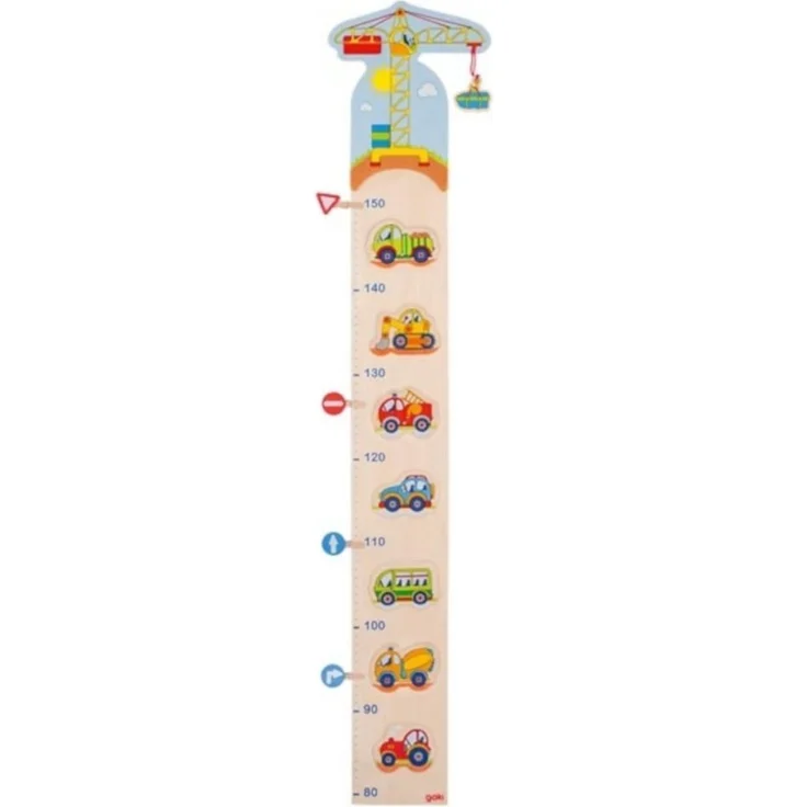 goki Messlatte Messlatte Fahrzeuge Auto Meßlatte Kinderzimmer Metermaß Kinder 60683 (1-tlg), Zum aufhängen an die Wand – Bild 1