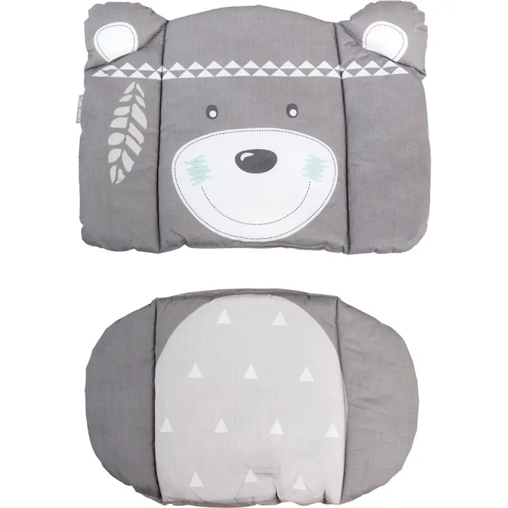 roba Sitzverkleinerer 'Indibär' - 2-teiliges Sitzkissen für Treppenhochstühle - Grau