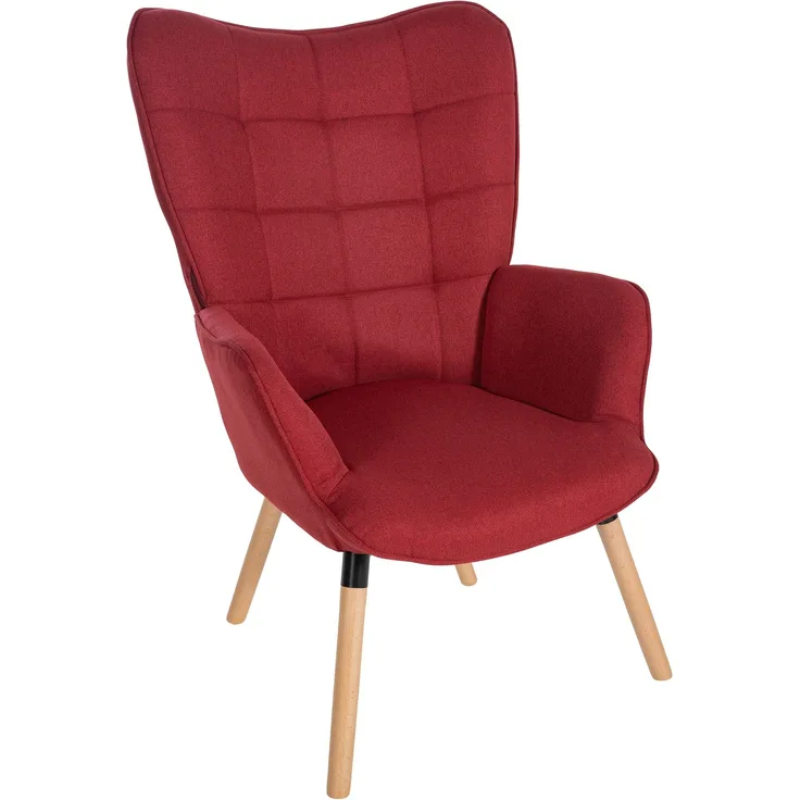 CLP Sessel Garding Stoff-Bezug,rot