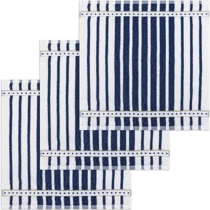 Kracht Geschirrtuch Blockstreifen, (Set, 3-tlg, Set), 3er Pack Frottee Küchenhandtücher (3 Stück) ca. 50x50cm Baumwolle – Bild 2