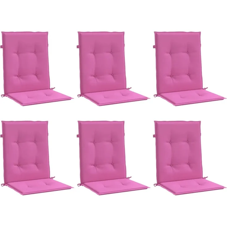 vidaXL Niedriglehner-Auflagen 6 Stk. Rosa Stoff 361336 – Bild 3