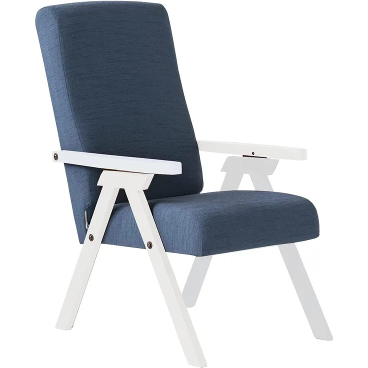 ESSEGI SRL Flamme Sessel, Buche, Blau lackiert Weiß, Large