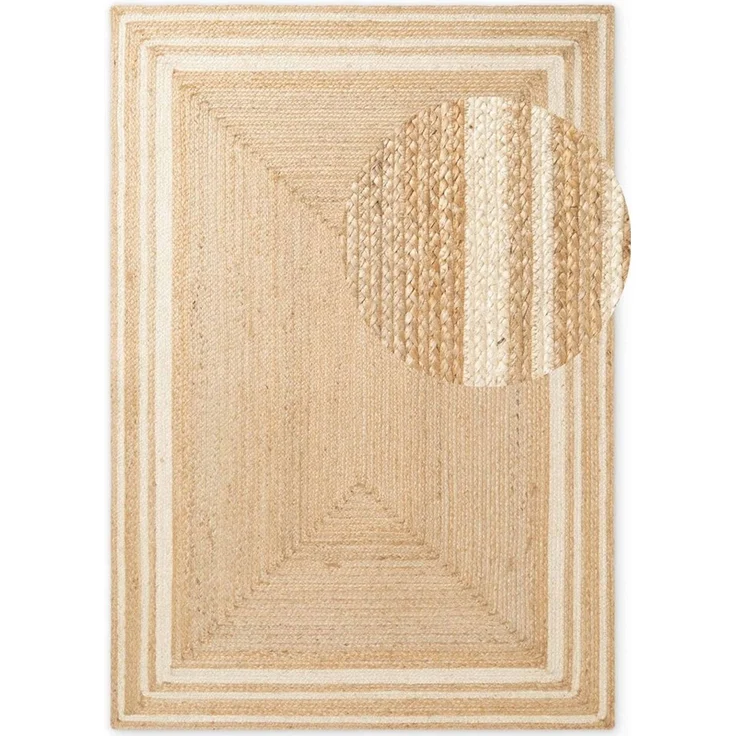 HANSE Home Teppich Looma Juteteppich, rechteckig, Höhe: 7 mm, Handgewebt, Jute Naturteppich, Boho, Wohnzimmer, Schlafzimmer – Bild 2