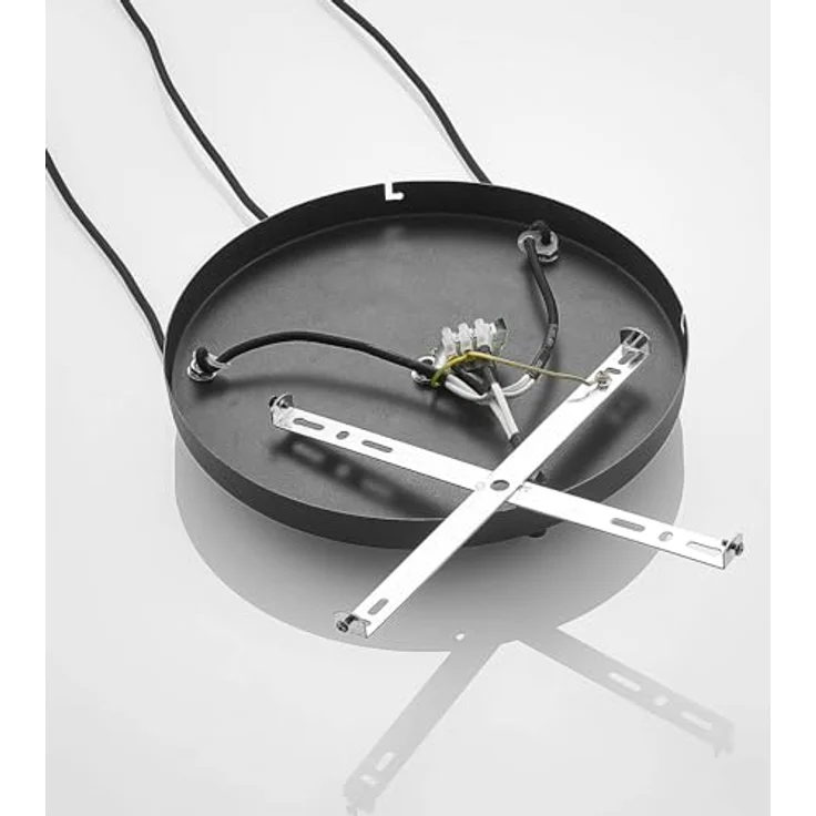 Lindby Pendelleuchte 'Jurian', 3-flammig aus Rauchgrauem Glas und schwarzem Stahl, E27 Fassungen für max. 15W, Ø 32 cm, ideal für Wohnzimmer und Esszimmer – Bild 9