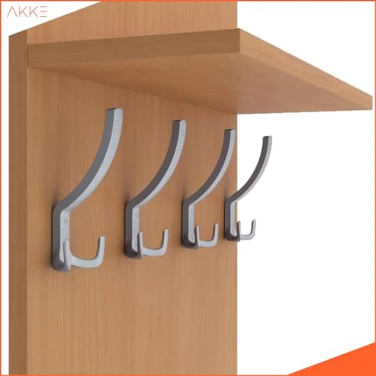 AKKE Garderobenhalter, MAXI Große Garderobe Aluminium Haken 2mm PVC Kantenumleimung – Bild 4