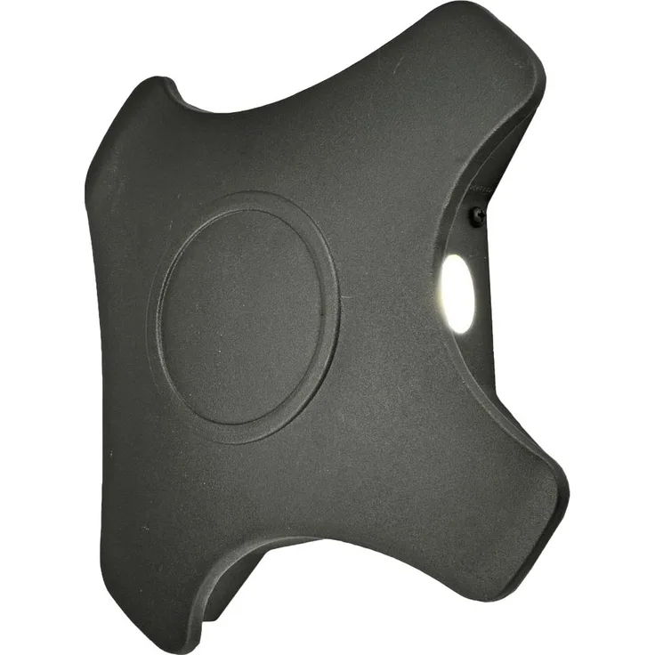 LED Wandleuchte, 4-Flammig, Alu, schwarz, B 19 cm