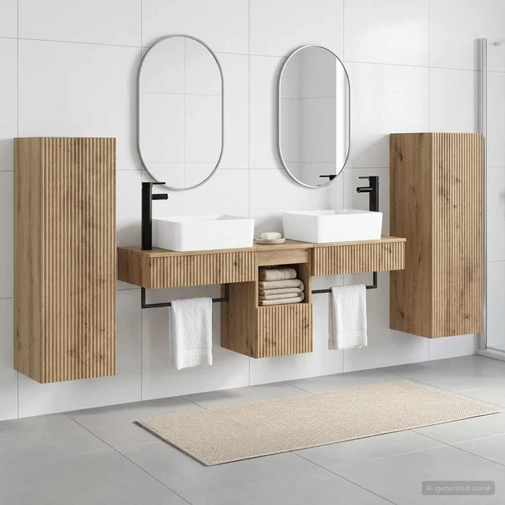 vidaXL Badezimmermöbel-Set 5 Stk. Artisan-Eiche 33 x 34,5 x 100 cm 3405982 – Bild 1